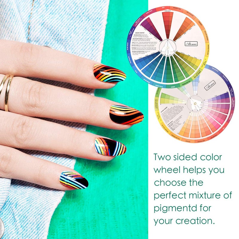 JimKing Creative Color Wheel, Paint Mixing Learning Guide Art Class Teaching Tool for Makeup Blending Board Chart Color Mixed Guide Mix Colours (9.25inch) - Image 4